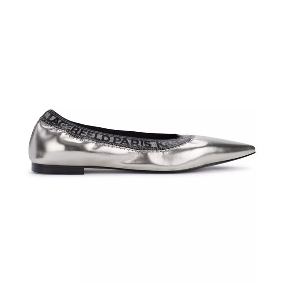 Karl Lagerfeld Paris Women's Vinette Pointed Toe Ballet Flats - Picture 2 of 5